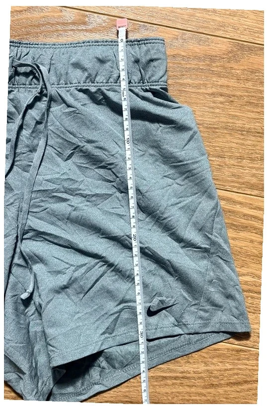 Short Nike femme gris chiné taille élastique logo training sport polyester XS – photo 7